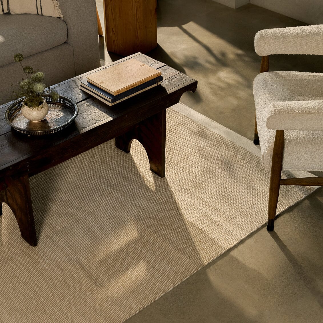 Fable Linear Wool Rug - Ash Black / Extra Large - 8' x 10' / With Mat (Save 10%) - Image 8
