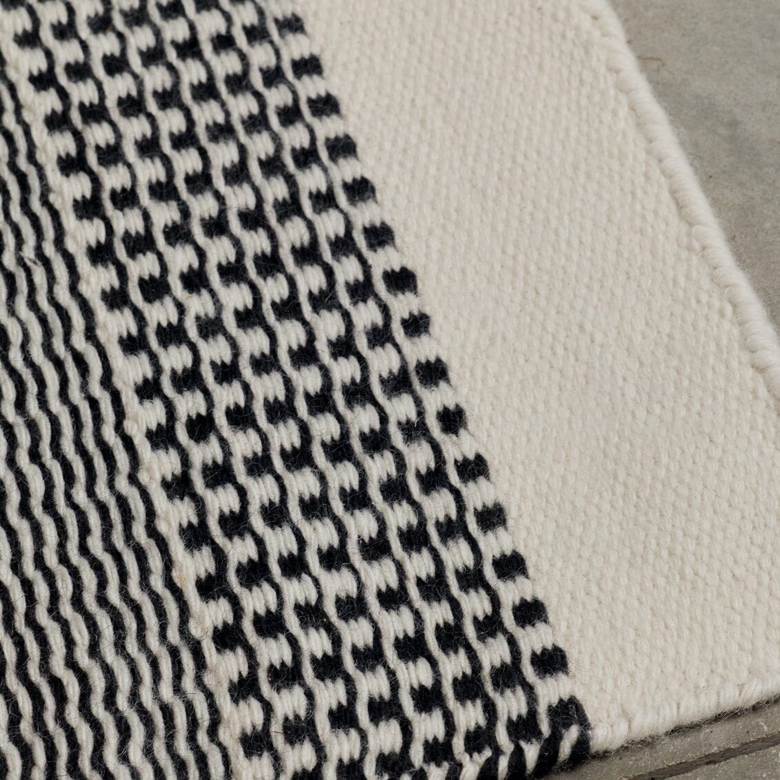 Fable Linear Wool Rug - Ash Black / Extra Large - 8' x 10' / With Mat (Save 10%) - Image 11