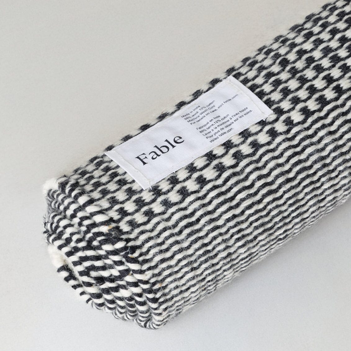 Fable Linear Wool Rug - Ash Black / Extra Large - 8' x 10' / With Mat (Save 10%) - Image 13